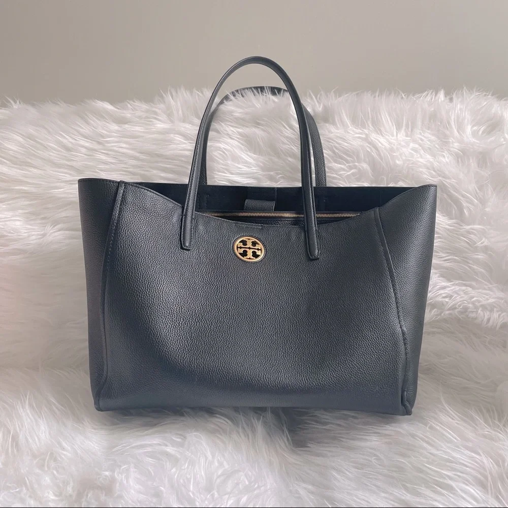 Tory Burch Carson Leather Tote - Picture 1 of 12